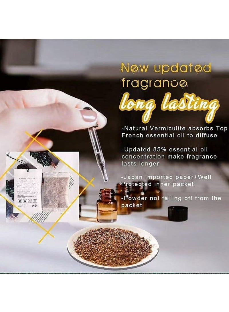 عربست 12 عبوة من أكياس العلاج بالروائح مع خطافات معطر خزانة الملابس، معطر الهواء، الورد، الخزامى، الزنبق، الياسمين 4 عطور لأدراج خزانة الملابس والحمام والأحذية والسيارة وما إلى ذلك. - Image 5