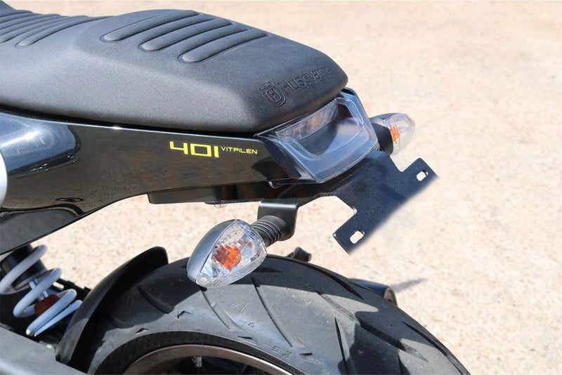 SORAX CNC Aluminium License Plate Holder Fender Eliminator Rear Tail Tidy Anti-Rust Material Compatible with Husqvarna Bike (Black) - Image 4