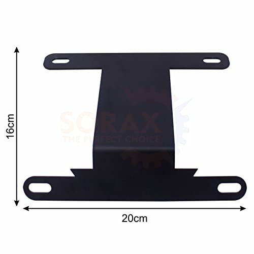 SORAX CNC Aluminium License Plate Holder Fender Eliminator Rear Tail Tidy Anti-Rust Material Compatible with Husqvarna Bike (Black) - Image 5