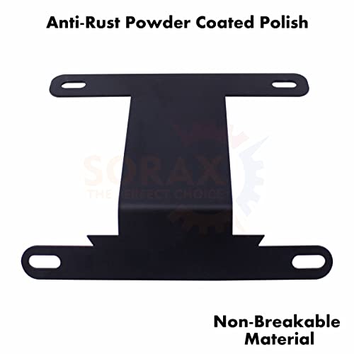SORAX CNC Aluminium License Plate Holder Fender Eliminator Rear Tail Tidy Anti-Rust Material Compatible with Husqvarna Bike (Black) - Image 2