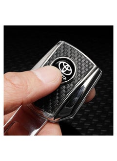 TOYOTA Universal Seat Belt Clip Buckle Alarm Stopper Clip With Carbon Fiber Pattern Premium Seat Belt Extender For Comfort And Safety Fits Most Vehicles 1 Piece  - Image 3