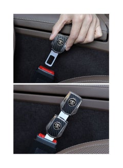 TOYOTA Universal Seat Belt Clip Buckle Alarm Stopper Clip With Carbon Fiber Pattern Premium Seat Belt Extender For Comfort And Safety Fits Most Vehicles 1 Piece  - Image 4