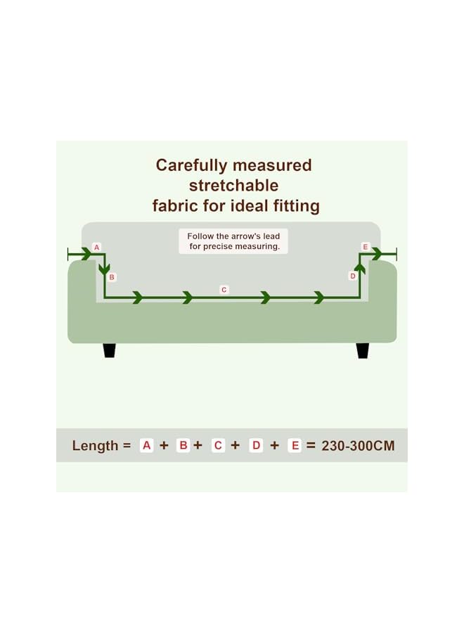 The Bros Polyester Spandex Printed Sofa Cover Big Elasticity Cover Stretch Universal Sofa Slipcovers (Blue Diamond, Four Seater) - Image 4