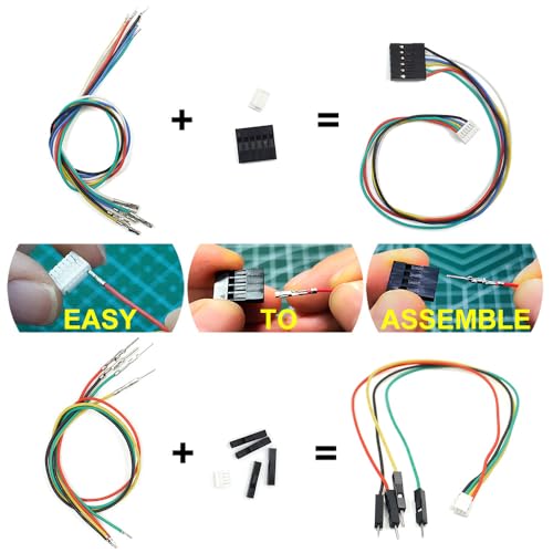 elechawk GH Connectors to Dupont 2.54 Pre-Crimped Cables and Connectors Kit Compatible with JST GH 1.25mm for Pixhawk Cube 6C 6X Pixhawk4 20cm Silicone Wire - Image 5