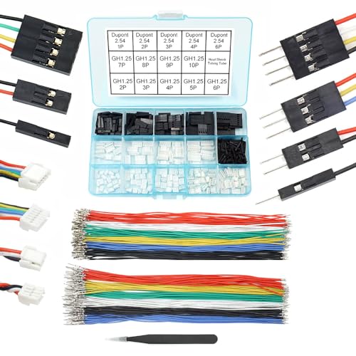 elechawk GH Connectors to Dupont 2.54 Pre-Crimped Cables and Connectors Kit Compatible with JST GH 1.25mm for Pixhawk Cube 6C 6X Pixhawk4 20cm Silicone Wire - Image 1