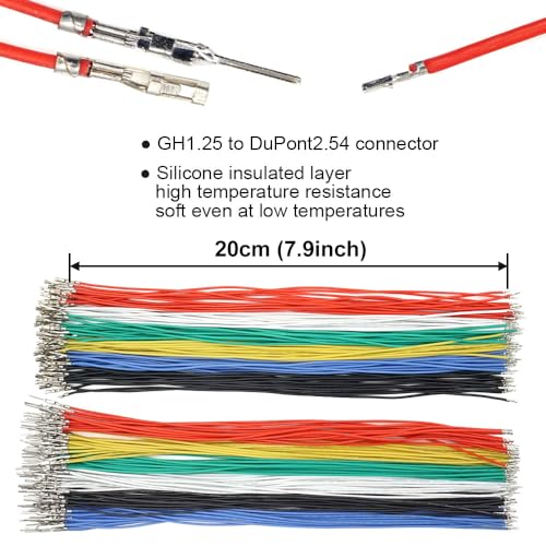 elechawk GH Connectors to Dupont 2.54 Pre-Crimped Cables and Connectors Kit Compatible with JST GH 1.25mm for Pixhawk Cube 6C 6X Pixhawk4 20cm Silicone Wire - Image 3