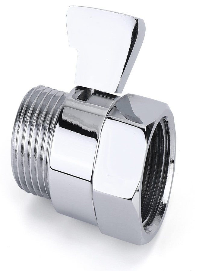 براساكو صمام إغلاق الدش، مقيّد تدفق رأس الدش، صمام التحكم في تدفق الدش، صمام إغلاق نحاسي للدش المحمول، كروم - Image 1