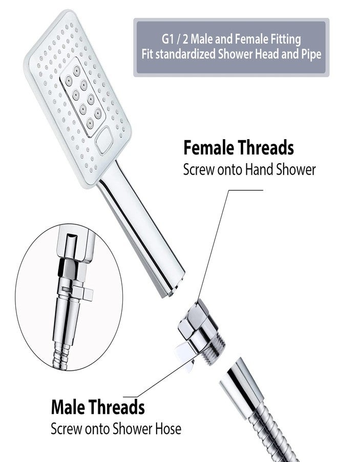 براساكو صمام إغلاق الدش، مقيّد تدفق رأس الدش، صمام التحكم في تدفق الدش، صمام إغلاق نحاسي للدش المحمول، كروم - Image 3