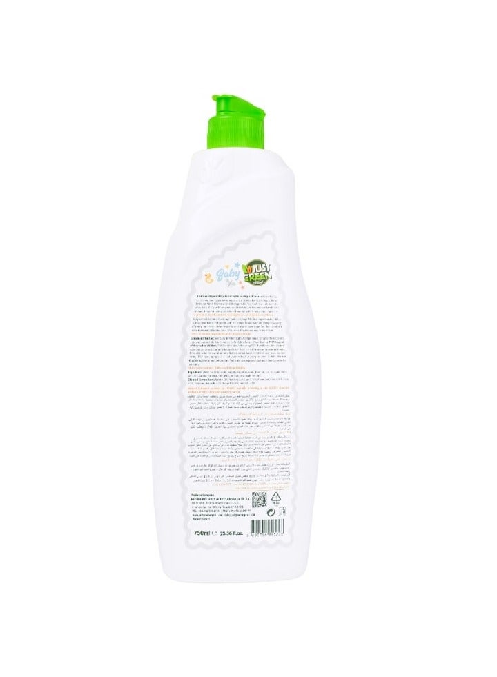 Just Green Organic منظف زجاجة وحلمة الأطفال العضوي الأخضر 750 مل - Image 2