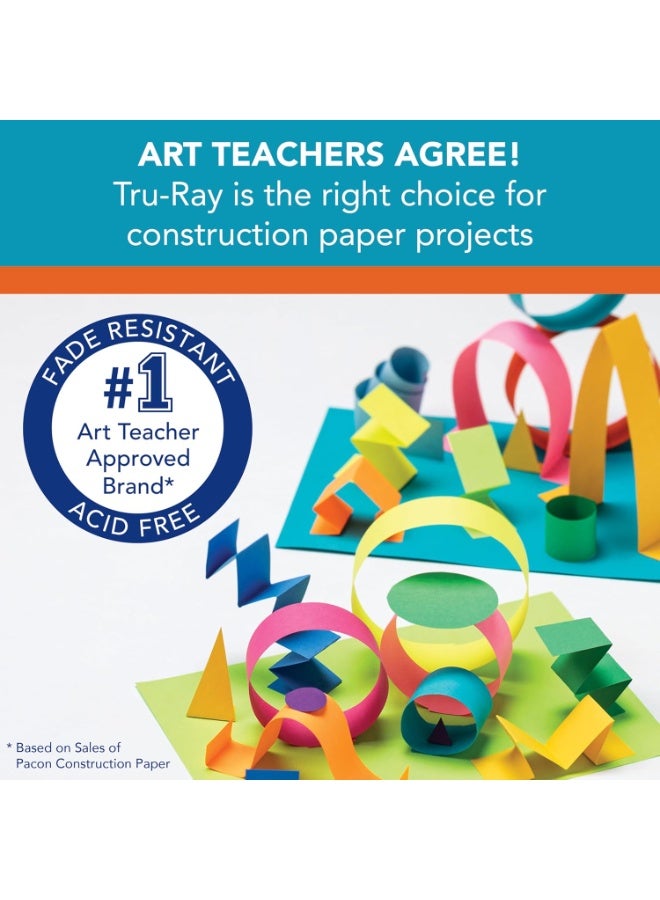 Tru-RayÂ® Construction Paper, 50% Recycled, Assorted Colors, 12" x 18", Pack Of 50 - Image 5