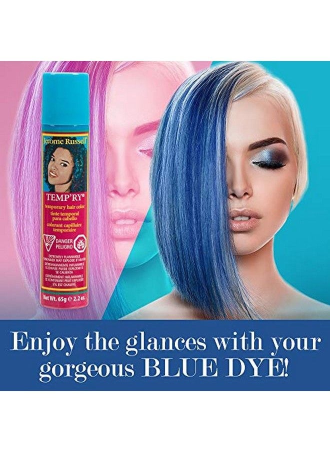 Jerome Russell - Temp'Ry Sprayon Blue Hair Color 2.2Oz X 3 Pack - Image 1