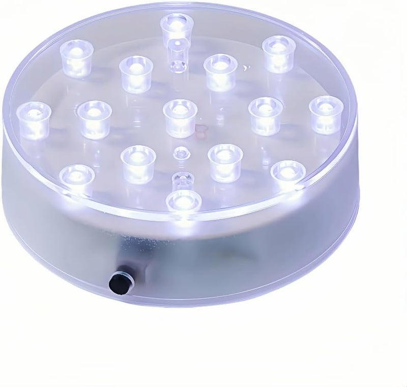 Simplelight4you Store Simplelight 4 Inch Round LED Light Base- Perfect for Glass Art, Ideal Led Display for Vases, Centerpieces (4inch LED Vase Base Light, White) - Image 1