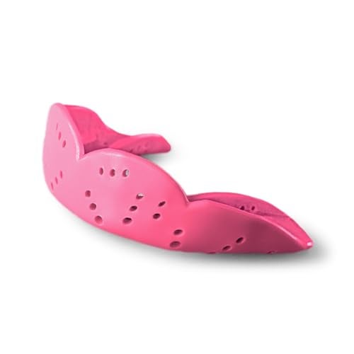SISU Aero Small Mouthguard, Hot Pink - 1.6mm Thin - Custom-Molded Fit - Slim Design - Remoldable Up to 20 Times - for Team Sports - Non Toxic - Image 1