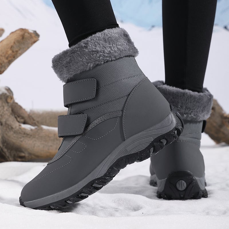 Plus Size Elderly Women''s Winter Cotton Shoes Snow Boots Mid-Calf Boots Middle-Aged and Elderly Thickened Fleece Warm Foreign Trade Walking Shoes - Image 1