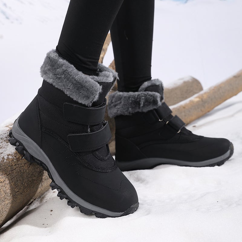 Plus Size Elderly Women''s Winter Cotton Shoes Snow Boots Mid-Calf Boots Middle-Aged and Elderly Thickened Fleece Warm Foreign Trade Walking Shoes - Image 2