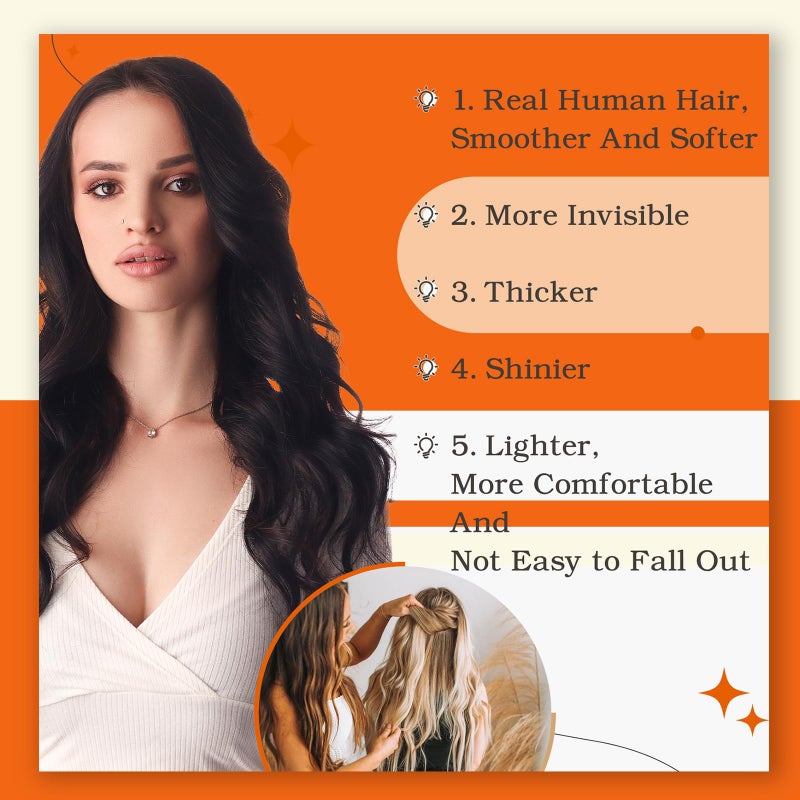 Full Shine Seamless Tape in Real Hair Extensions Color 1 Jet Black Double Sided Tape in Hair Extensions Human Hair 12Inch Short Remy Extension Cut Layered Style 30G 20Pcs Adhesive Tapes ins Thick End - Image 5