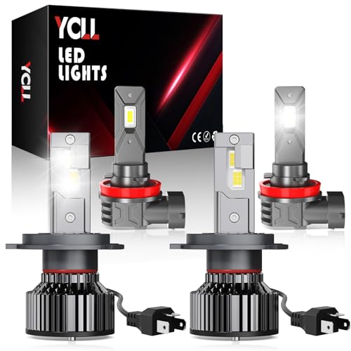 YCLL Compatible with Hon-da CR-V CRV 2007 2008 2009 2010 2011 2012 2013 2014 LED Combo Pack,6500K,500% Brightness,70W,4 Pack - Image 1