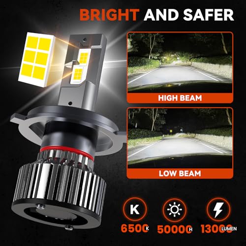 YCLL Compatible with Hon-da CR-V CRV 2007 2008 2009 2010 2011 2012 2013 2014 LED Combo Pack,6500K,500% Brightness,70W,4 Pack - Image 2