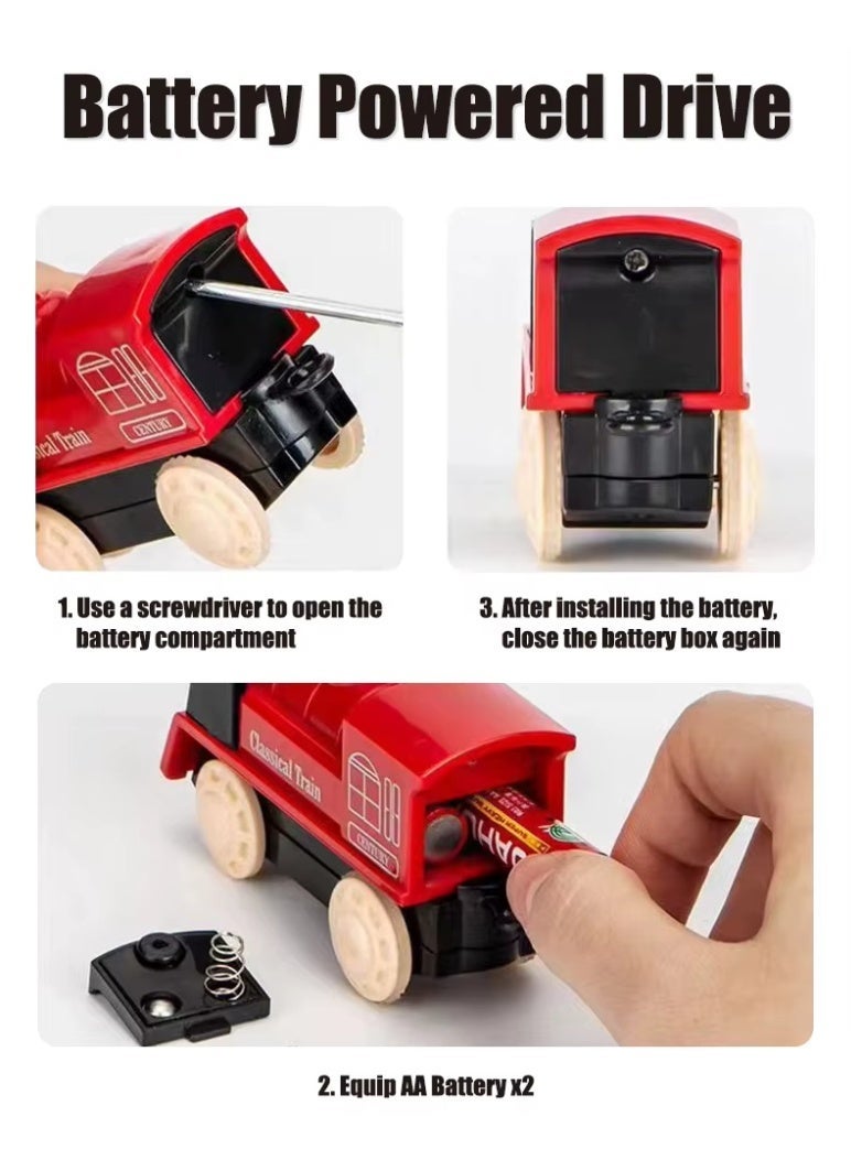 يونيكبيبي طقم قطار كهربائي مع مسار بطول 90 سم، لعبة قطار تجميع للأطفال، 44 قطعة تتضمن جسور وأنفاق وعلامات مرور، قطار بمغناطيس ومسار قابل للتركيب، لعبة قطار عالية السرعة للأطفال من سن 3 سنوات - Image 4