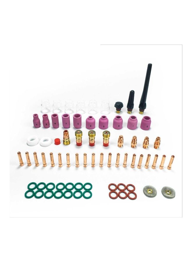 NIBEMINENT 72-Piece Stubby Gas Lens for TIG Welding Torch Multicolour - Image 1