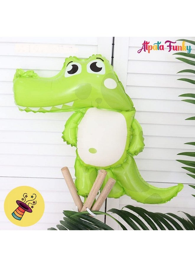 Atpata Funky Jungle Theme Animal Foil Balloons (Crocodile) - Image 2