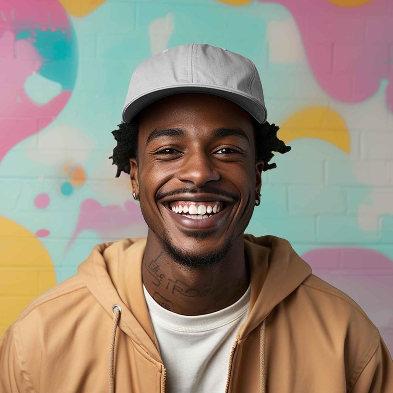 DALIX قبعة بيسبول داليكس قبعة الأب بسيطة للرجال والنساء قطن قابلة للتعديل باللون الرمادي - Image 4