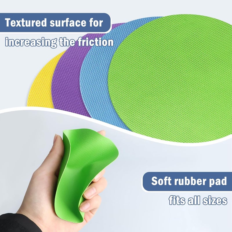Aixoom Rubber Jar Opener Pads Set of 4, Round Heat-insulated Non-Slip Gripper Pads for Jars, Kitchen Tool for Easy Opening (Circle) - Image 3