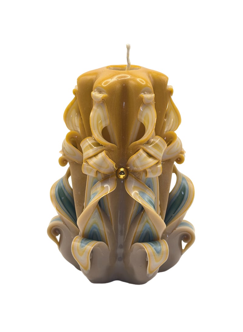 شمعة معطورة منحوتة يدوياً - هدية فريدة للعيد الميلاد، الزفاف، الذكرى السنوية والعيد | منحوتة لديكور المنزل | نسخة غير معطرة | الهدية المثالية للمرأة، الفتاة، الحبيبة، الأخت، الزوجة، الأم، لها - Image 1