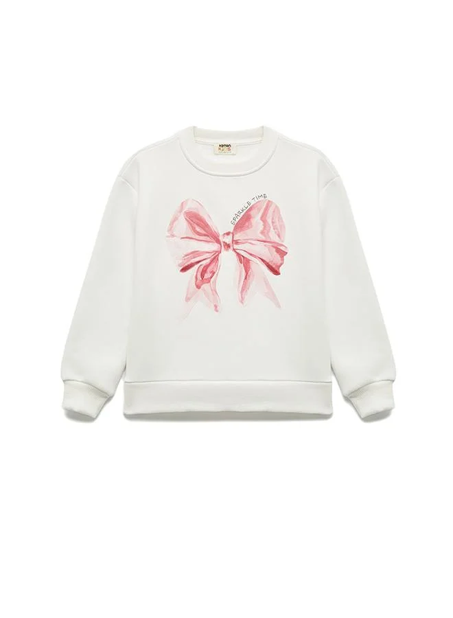 Koton  Ribbon Printed Sweatshirt for Women | Best Price UAE