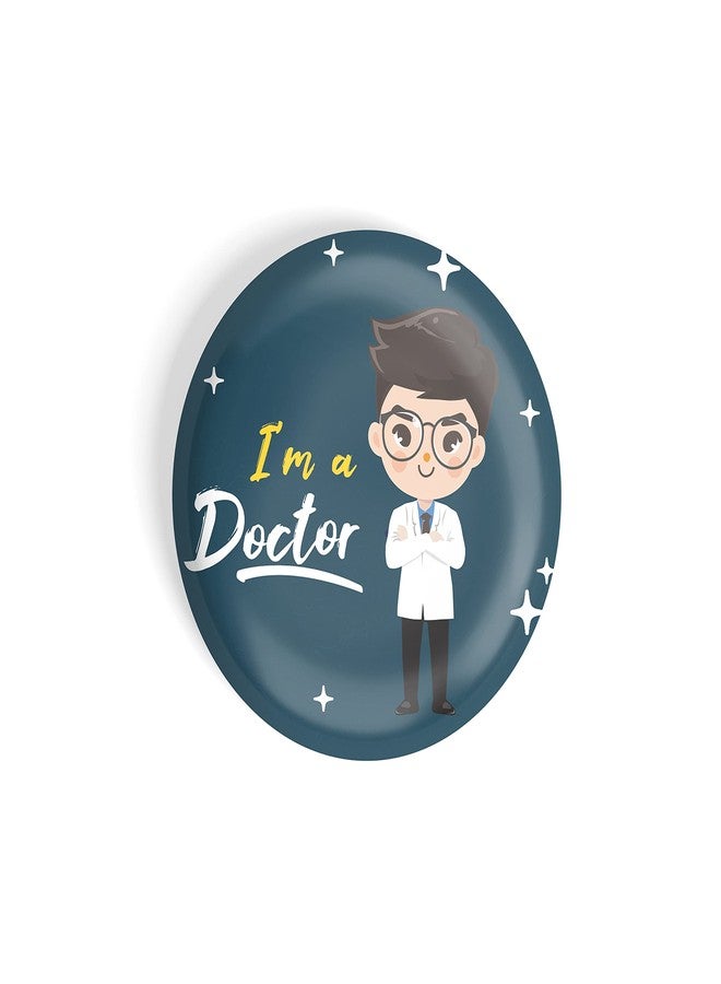 dhcrafts دبابيس dhcrafts زرقاء اللون، بتصميم "أنا طبيب" (D1)، بلمسة نهائية لامعة، عبوة من قطعة واحدة. - Image 3