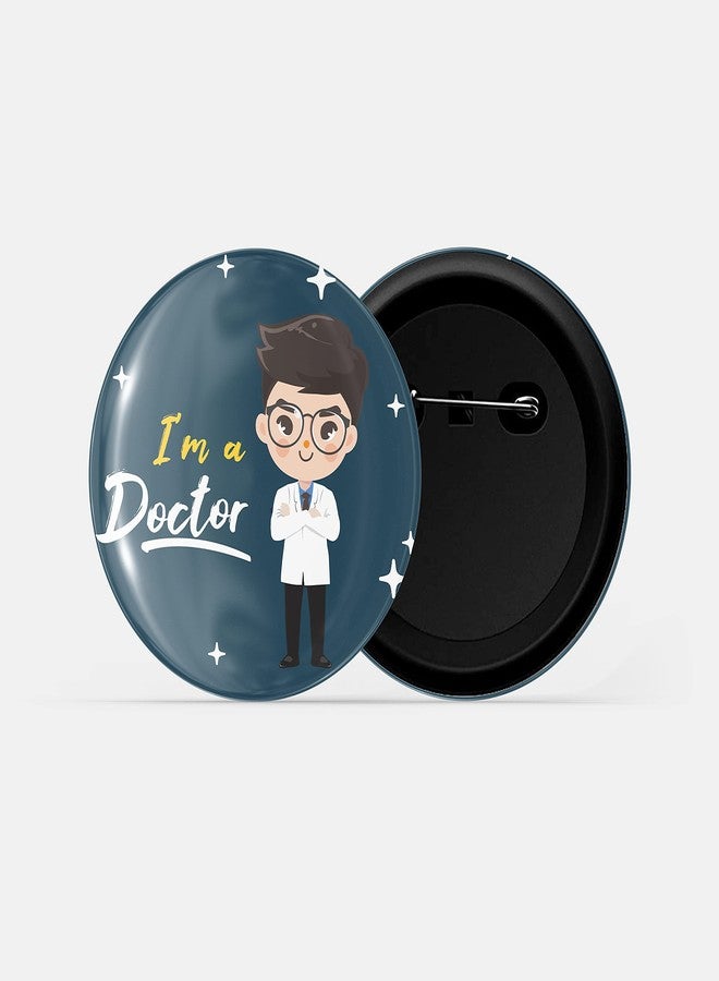 dhcrafts دبابيس dhcrafts زرقاء اللون، بتصميم "أنا طبيب" (D1)، بلمسة نهائية لامعة، عبوة من قطعة واحدة. - Image 2
