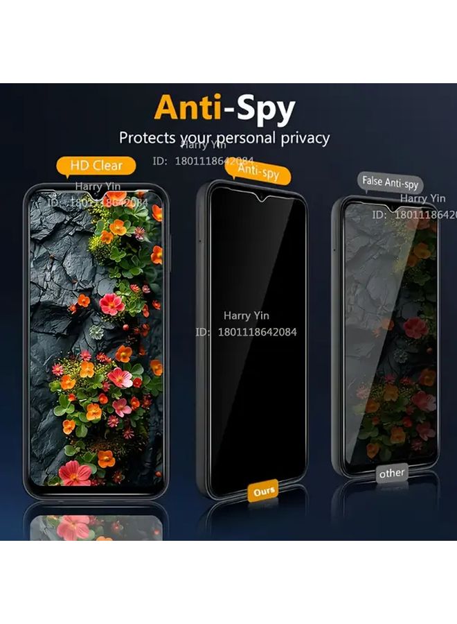 2 Pack Privacy Screen Protector for Moto G7 G8 G9 G10 Play Black Frame Limited View 9H Glass - Image 3