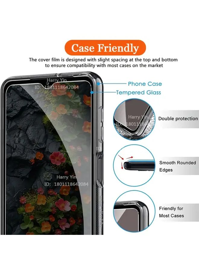 2 Pack Privacy Screen Protector for Moto G7 G8 G9 G10 Play Black Frame Limited View 9H Glass - Image 4