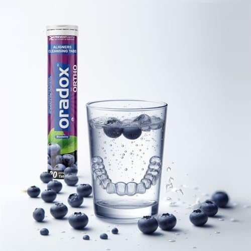 ORADOX Aligner Cleaning Tablets for Clear Aligners Braces Retainers (30 Tablets) | Effervescent Cleanser Stain Odor Removal Biofilm Control Daily Oral Hygiene - Image 1