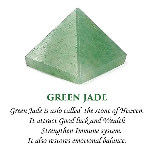 Crystu Natural Green Jade Pyramid for Reiki Healing and Crystal Healing Stone Pyramid Size 10-15 mm (Color : Green) Pack of 1 pc - Image 3