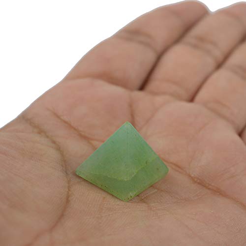 Crystu Natural Green Jade Pyramid for Reiki Healing and Crystal Healing Stone Pyramid Size 10-15 mm (Color : Green) Pack of 1 pc - Image 1