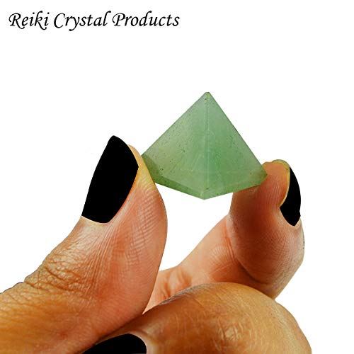 Crystu Natural Green Jade Pyramid for Reiki Healing and Crystal Healing Stone Pyramid Size 10-15 mm (Color : Green) Pack of 1 pc - Image 2