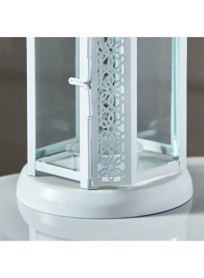 Home Box Kensin Promo Metal Cutwork Lantern 10 x 22 x 10 cm