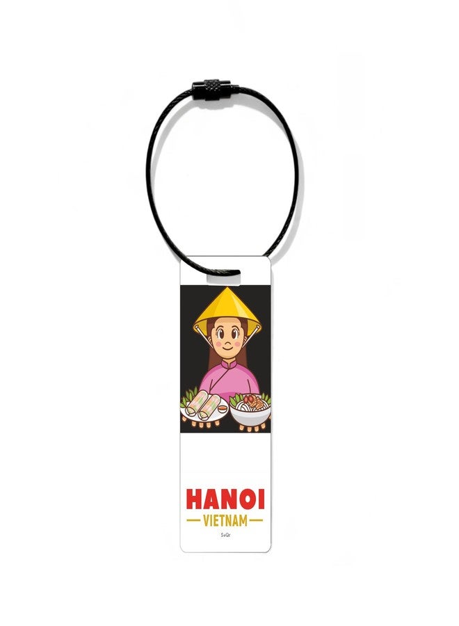 SeQr Smart Lost & Found Luggage Tag - Metal QR Travel ID Tag with Wire Cable for Suitcase, Backpack, Stroller, Golf Bag - Scan & Find Digital Souvenir Tag - Smart Travel Accessory/Vietnam Souvenir - Image 2