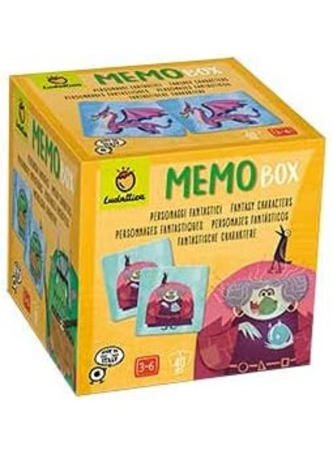 Ludattica Memobox Fantasy Characters Educational and Learning, Memory and Fun Game