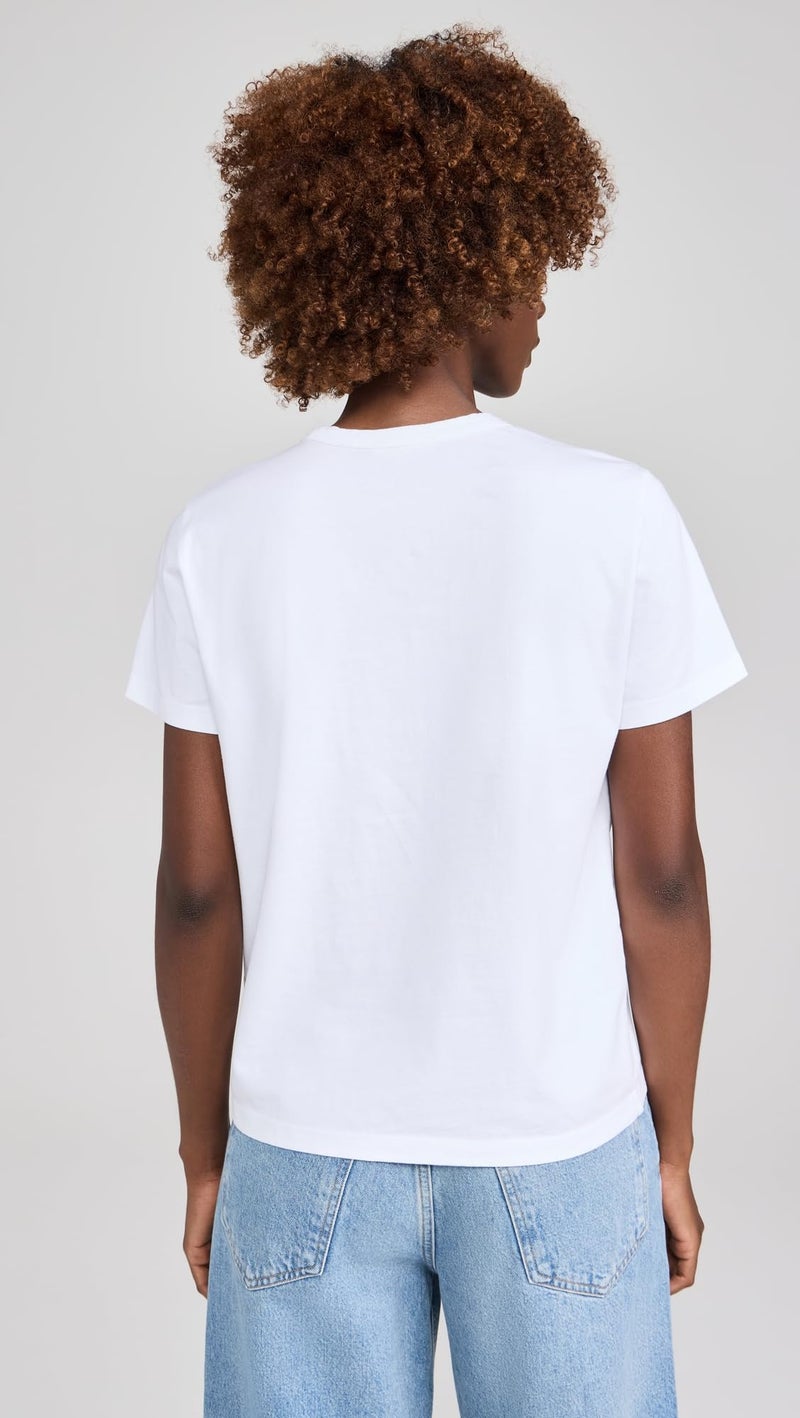 Made Well Madewell Women's The Perfect Crewneck Tee in Allday Jersey, Eyelet White, M - Image 3