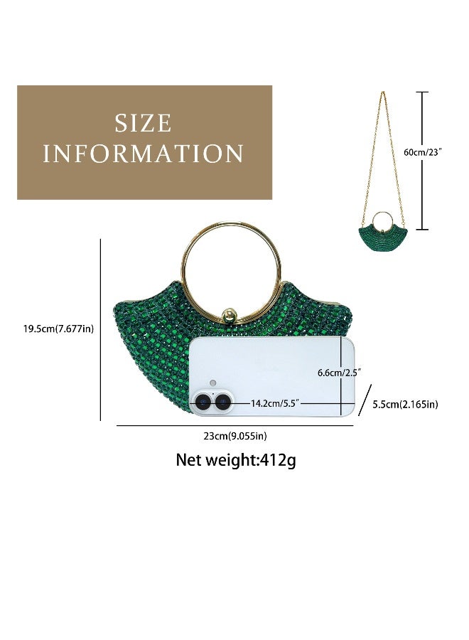 نيمي حقيبة سهرة أنيقة بأحجار الراين للنساء - Image 5