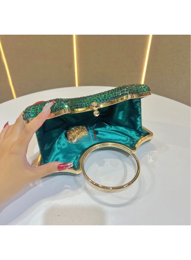 نيمي حقيبة سهرة أنيقة بأحجار الراين للنساء - Image 3