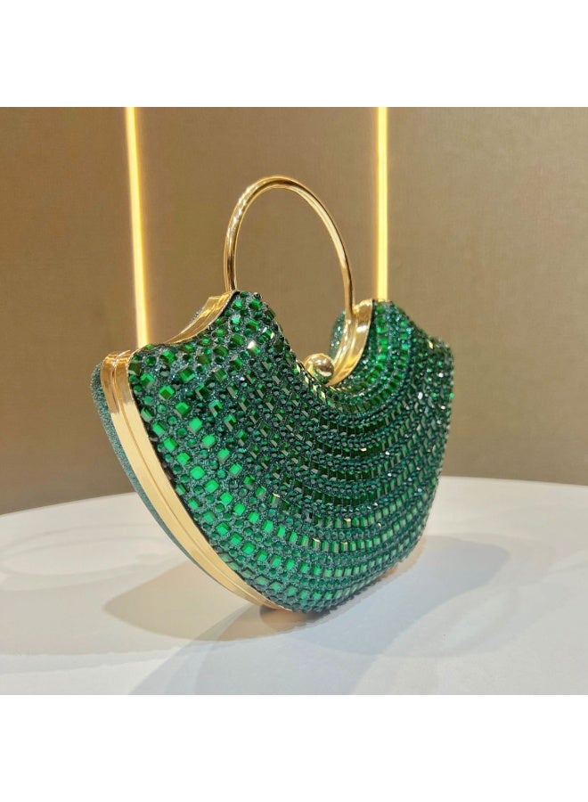 نيمي حقيبة سهرة أنيقة بأحجار الراين للنساء - Image 2