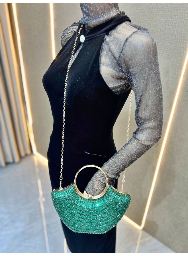 نيمي حقيبة سهرة أنيقة بأحجار الراين للنساء - Image 4