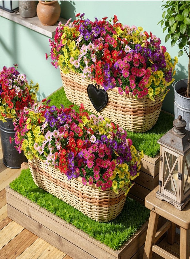 Alupssuc 20Pcs Artificial Flowers for Outdoors UV Resistant，No Fade Faux Daisy Flowers Weatheroof Fake Flowers for Indoor Outdoor Decor Real Touch Silk Flowers for Garden Proch Patio Mixed 5 Colors - Image 4