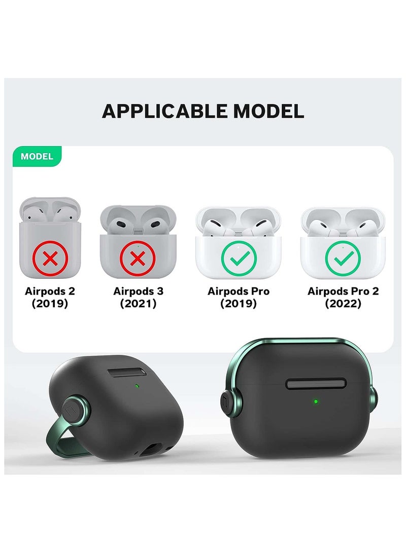 Anmi AirPods Pro 2 2nd Generation Case Cover, Creative Musician Headset Secure Lock Design Protective Case with Keychain Compatible with Airpods Pro 2 2022  for Women Men, Green - Image 5