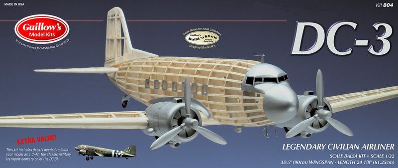 Guillows Douglas DC3 Model Kit Small - Image 2