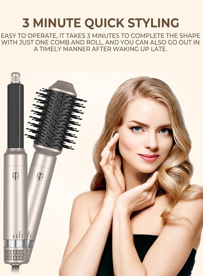 Joshberg 6 in 1 Hair Styler Brush & Hair Dryer, Hair Curler,Hot Air Brush Set,1000W/60000 RPM High Speed Multi Styler Hair Straightener,Automatic Curling hair for Fast Drying Curling Volumizing Straightening - Image 3