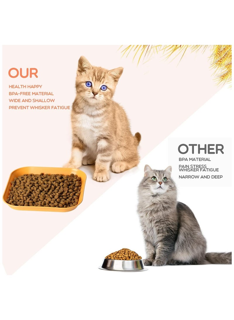 CMGTYYD CMGTYYD 8 Pcs Cat Bowl,5.7 Inch Shallow Cat Food Dish,Whisker Fatigue Relief Cat Bowl, Cat Wet Feeding Bowls,Wide and Small Pet Plate for Kittens and Short Legged Cat - Image 5